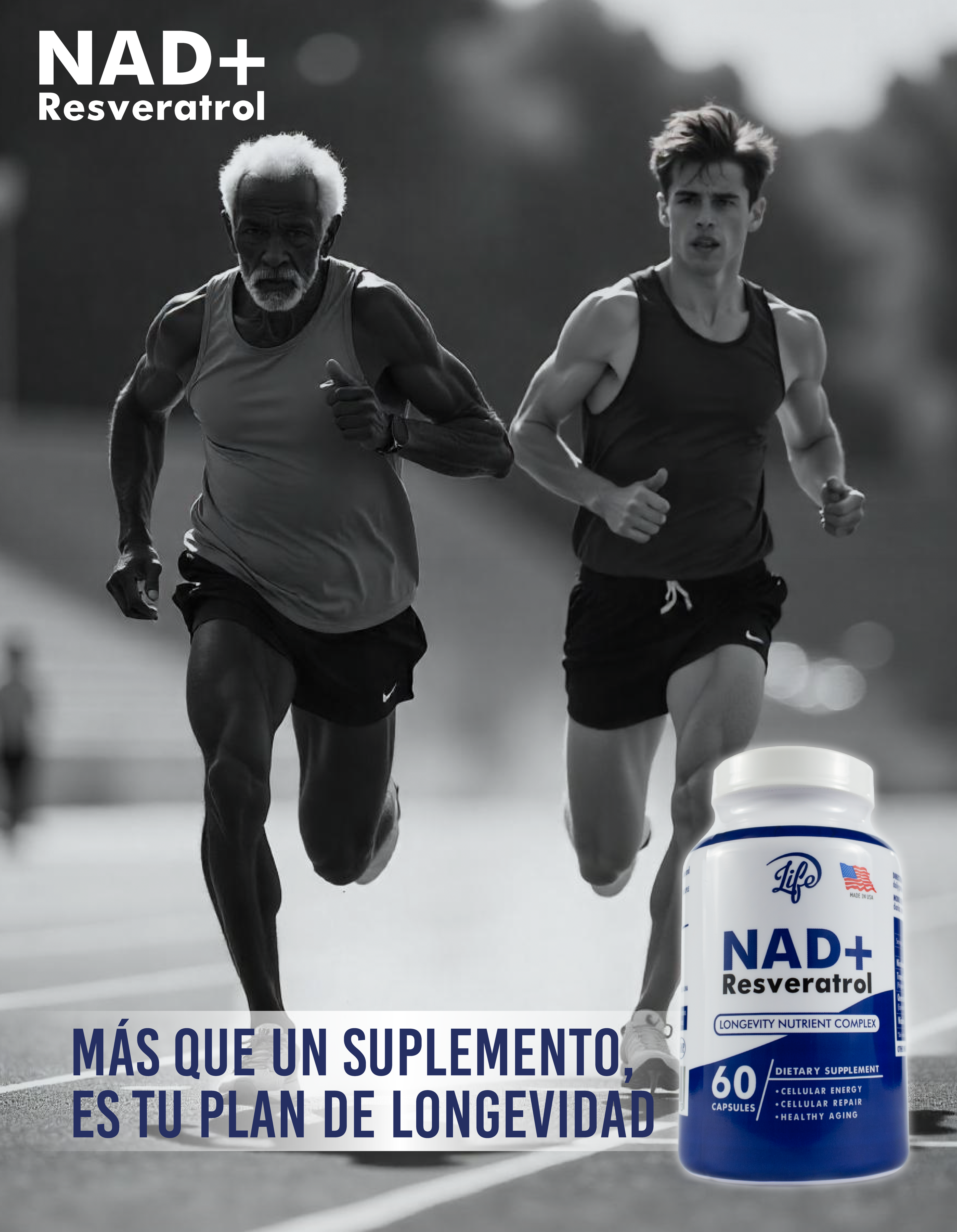 NAD RESVERATROL (OPTIMIZA LA FUNCIÓN COGNITIVA Y PROTEGE LAS NEURONAS)