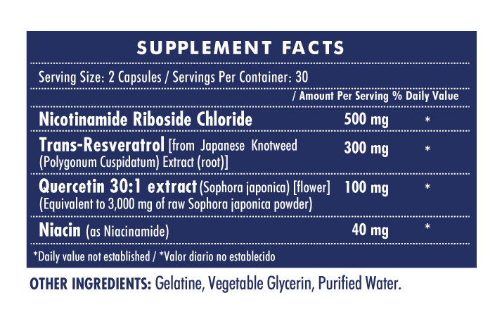 NAD RESVERATROL (OPTIMIZA LA FUNCIÓN COGNITIVA Y PROTEGE LAS NEURONAS)